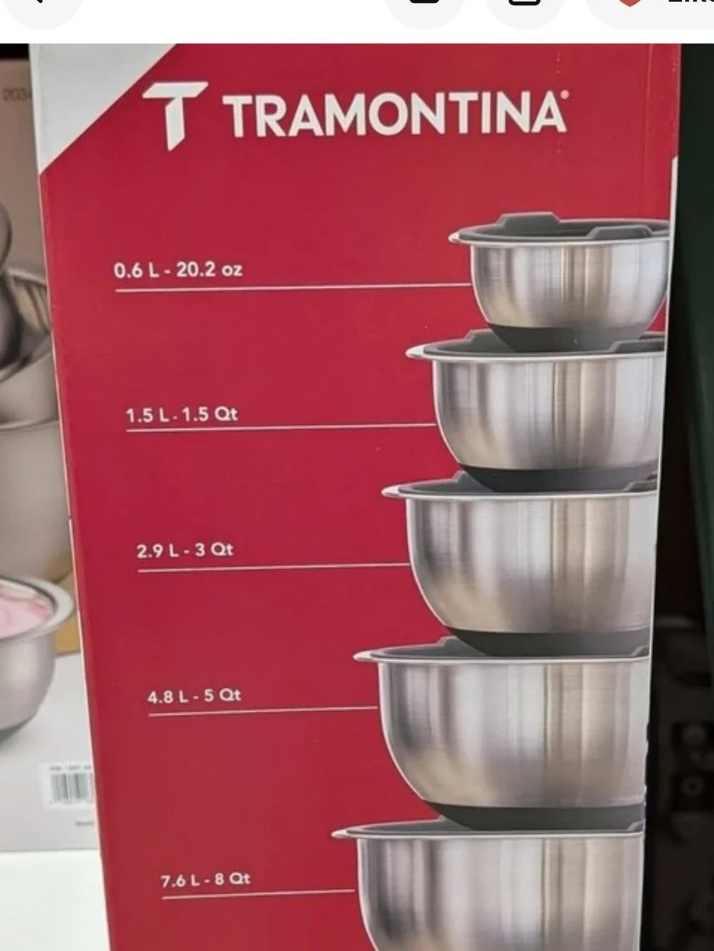 Tramontina 10-Piece Stainless Steel Mixing Bowl Set